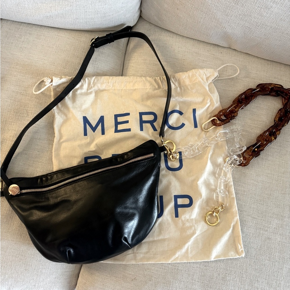 Clare V Grande Fanny + Tortoise Shortie Strap